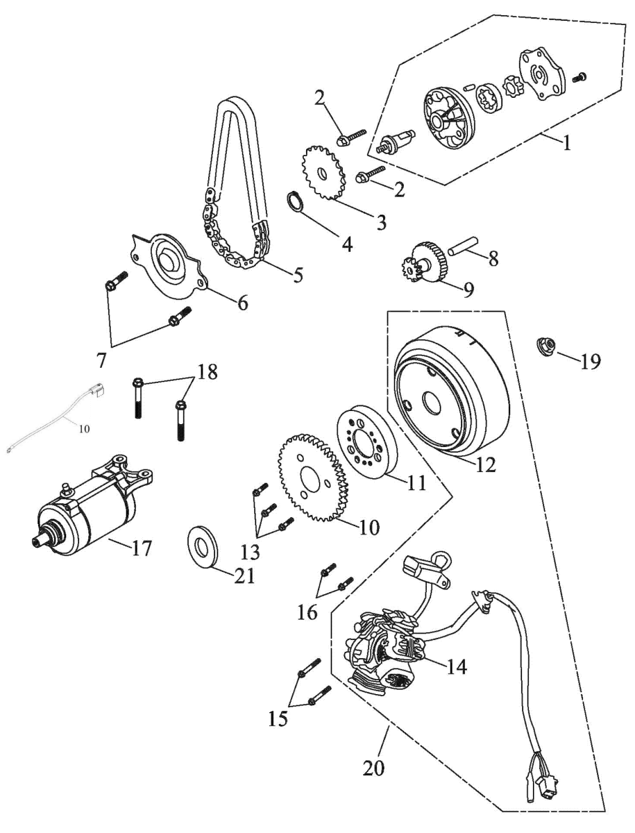 Generator, Anlasser, Ölpumpe