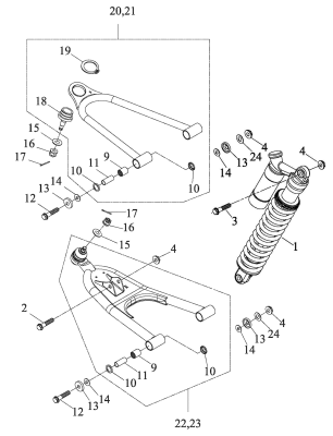 A-Arms, Federbein vorne