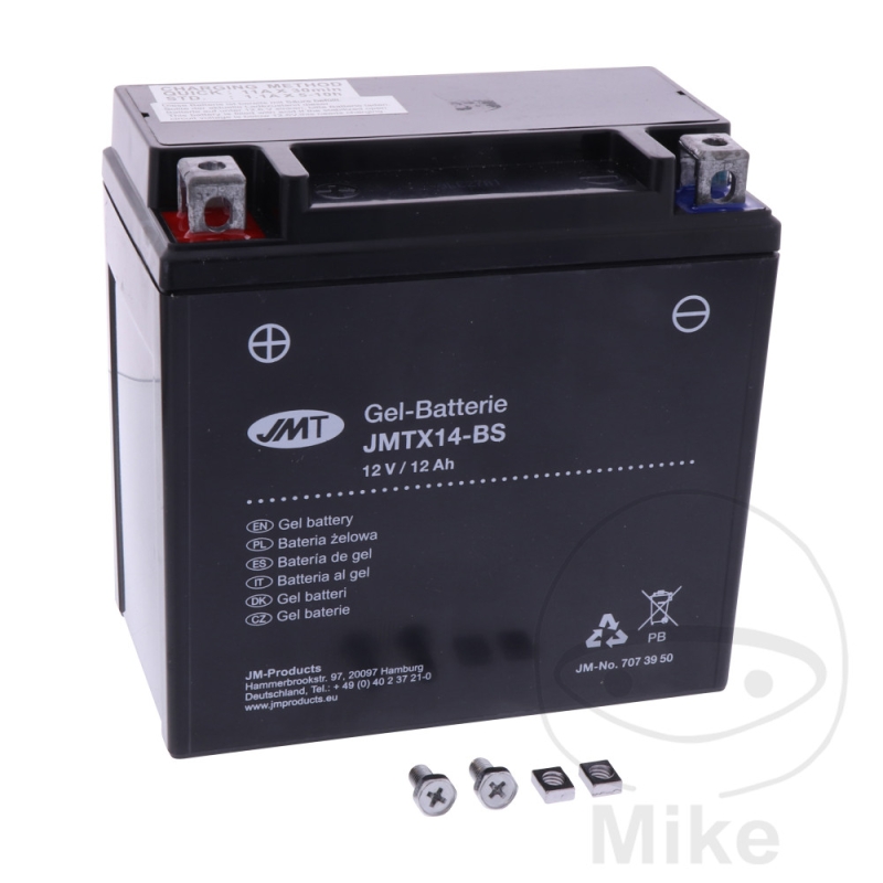 Batterie Motorrad YTX14-BS Gel JMT