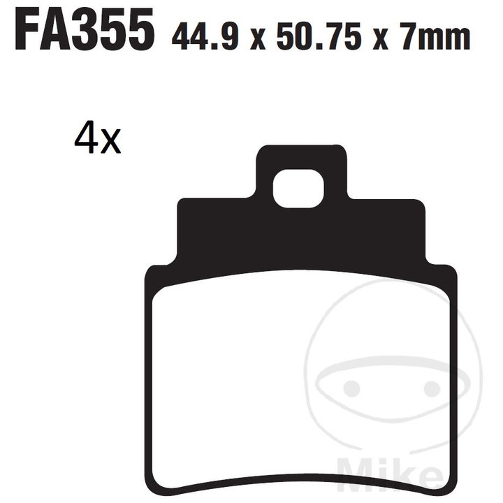 Bremsklotz Standard EBC FA355 4x hinten