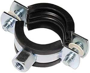 Rohrschelle Stahl verzinkt gummiert 12-14 mm inkl. Schraube