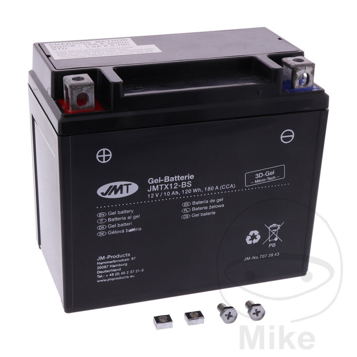 Batterie Motorrad YTX12-BS Gel JMT