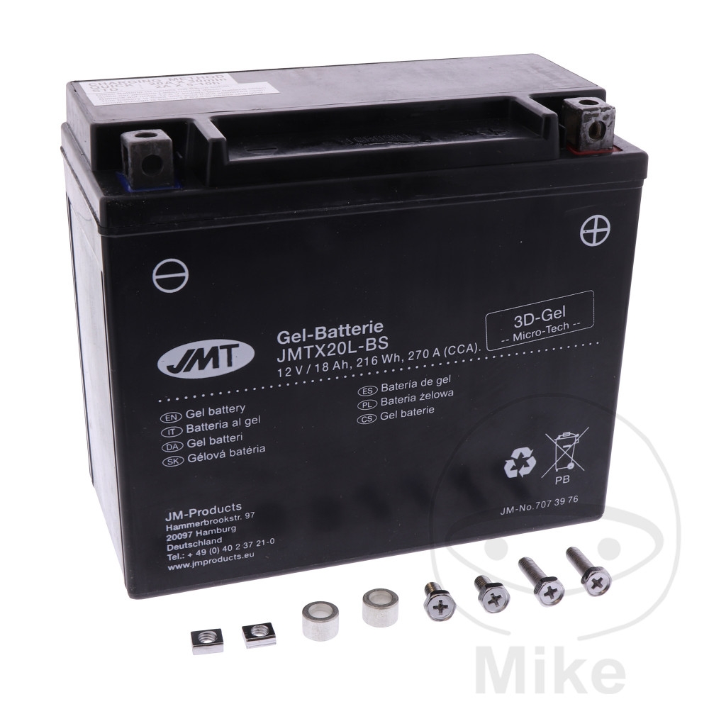 Batterie Motorrad YTX20L-BS Gel JMT