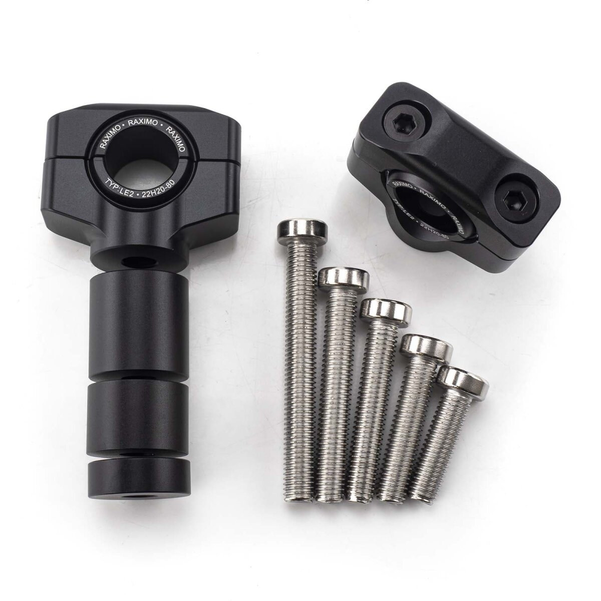 Riser kpl.Set Raximo "Booster" für 22mm Lenker Höhe 20-80mm