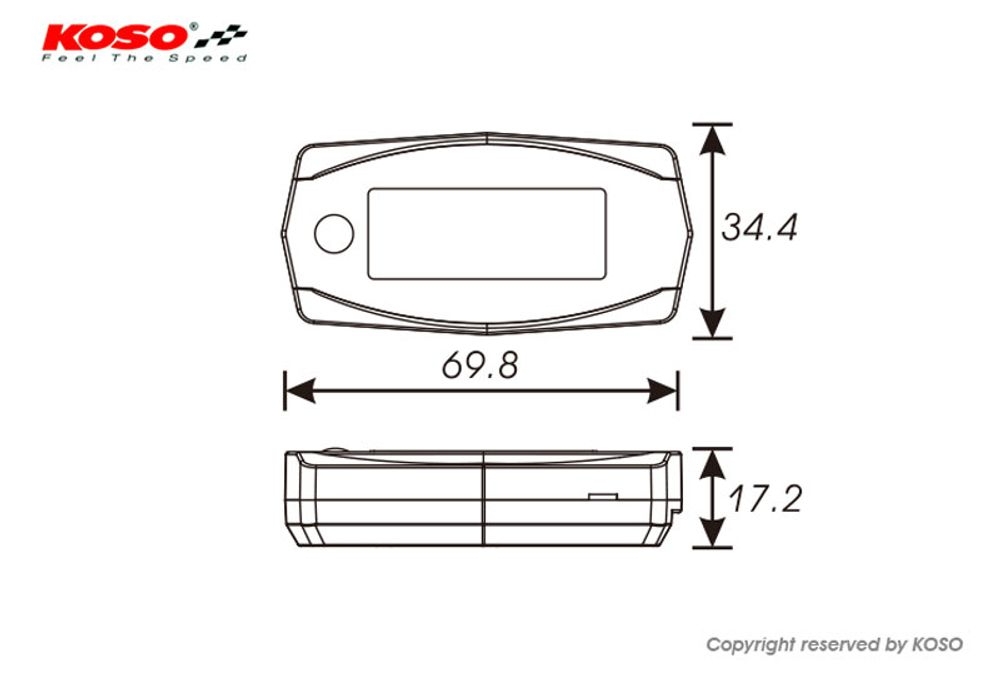 Koso Dual Thermometer Mini 4 (Batterie) bis 250Grad